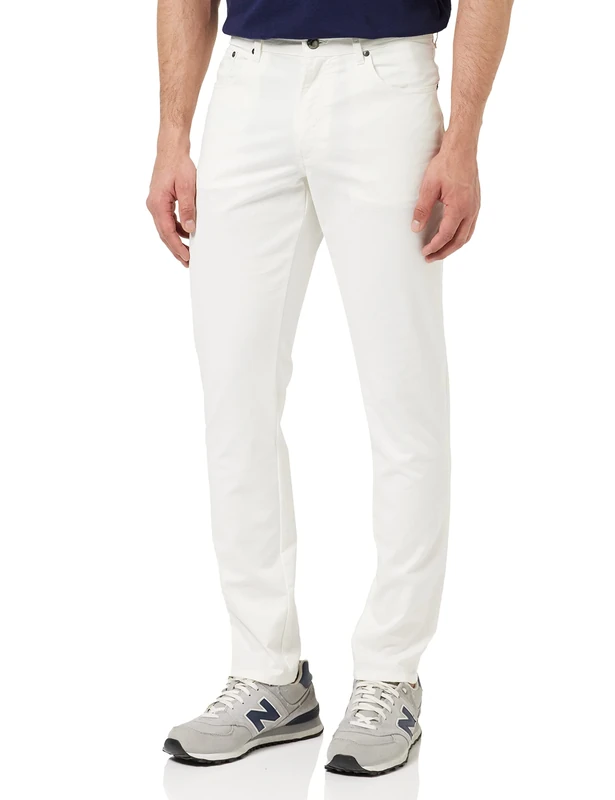 Hackett London Men's Core Trinity Pants, Ecru, 28 W/32 L