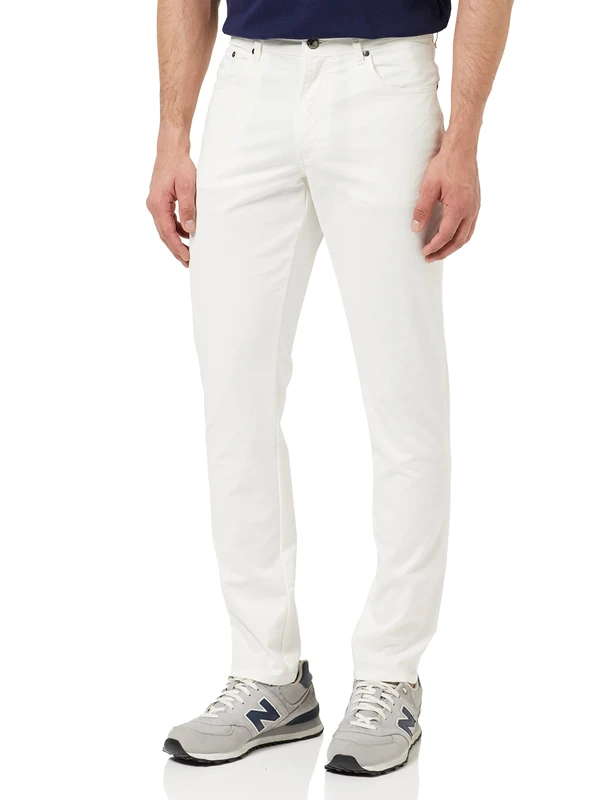 Hackett London Men's Core Trinity Pants, Ecru, 29 W/34 L