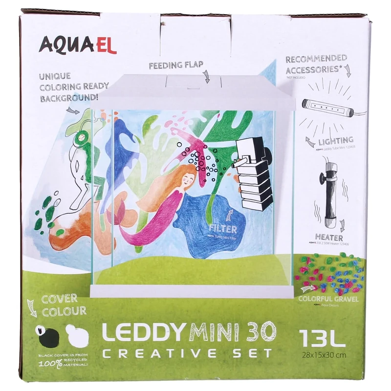 Aquael Leddy Mini 30 Aquarium Set White
