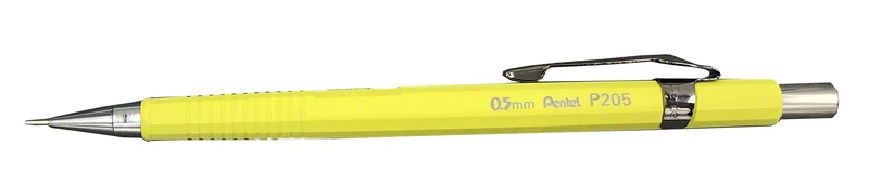 Pentel P200 Series Pastel Range Technical Mechanical Pencils 0.5mm Pastel Yellow Body Pack of 12 (P205-97G)