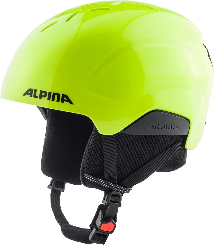 ALPINA Unisex - Children, PIZI ski helmet, neon-yellow matt, 51-55 cm
