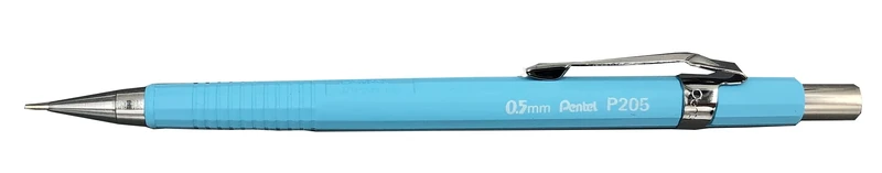 Pentel P200 Series Pastel Range Technical Mechanical Pencils 0.5mm Pastel Blue Body Pack of 12