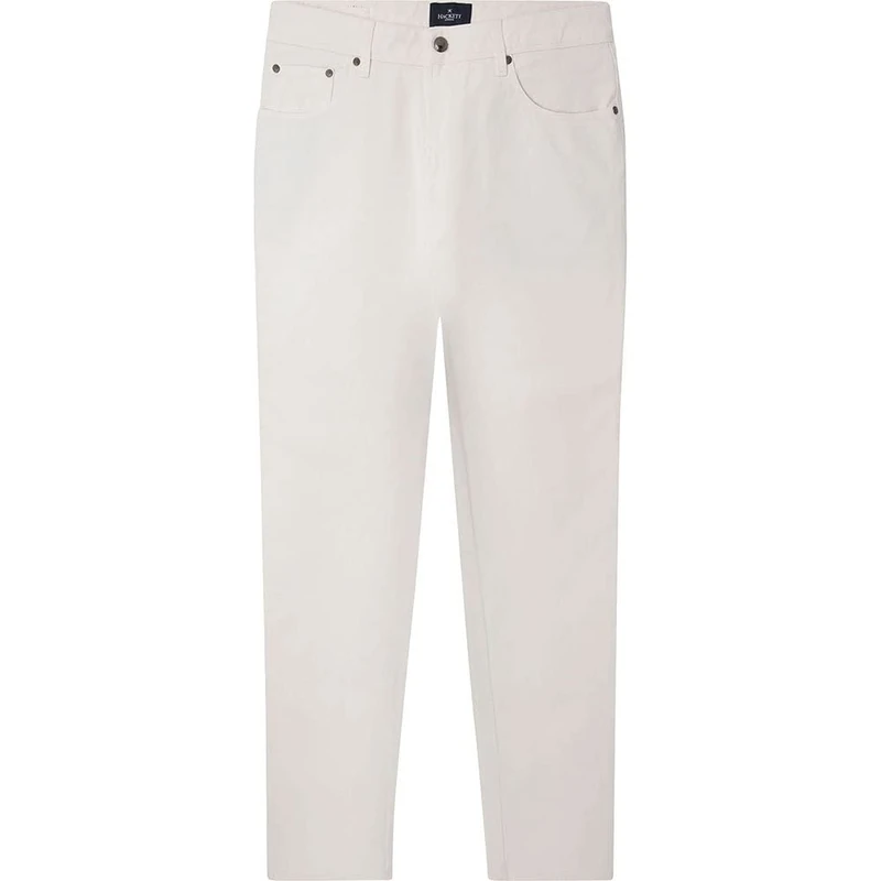 Hackett London Men's Brushed Denim Jeans, Ecru, 32W 32L UK