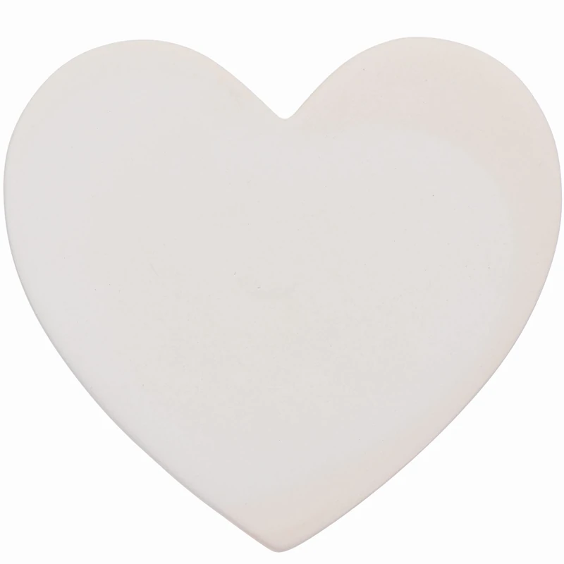 Baker Ross Heart Ceramic Coasters - Box of 6, Valentine Crafts for Kids (FC472)