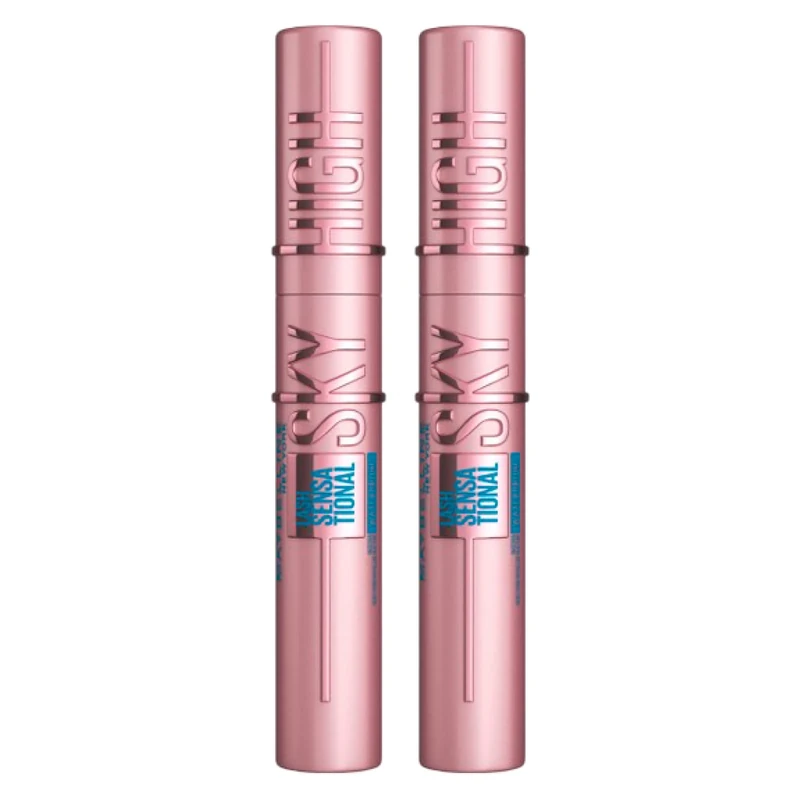 2x Maybelline Lash Sensational Sky High Waterproof Mascara 6ml - Black