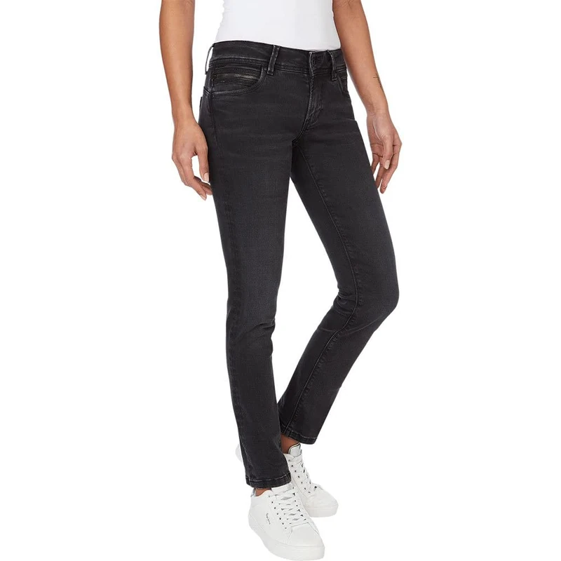Pepe Jeans Women's New Brooke Jeans, Black (Denim-s10), 24W / 32L