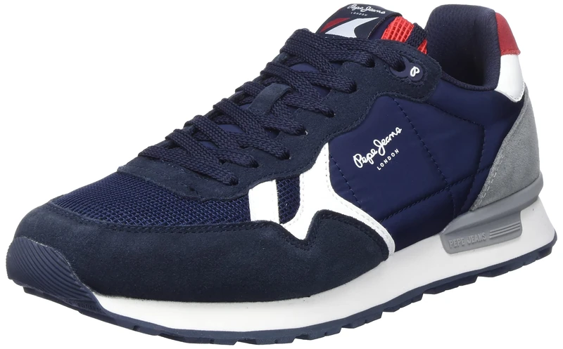Pepe Jeans Men's Britt Man Studio Green Trainers, 595navy, 12 UK - Image 1