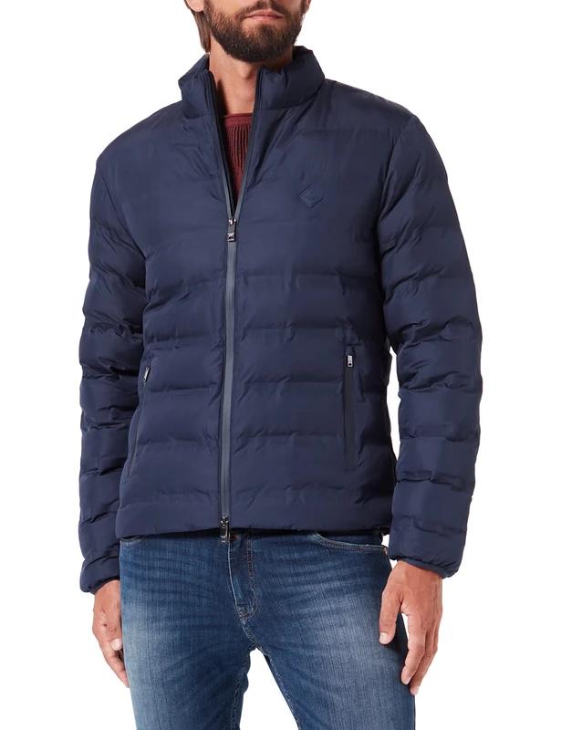Hackett London Men's Lw Moto Jacket, Navy, M