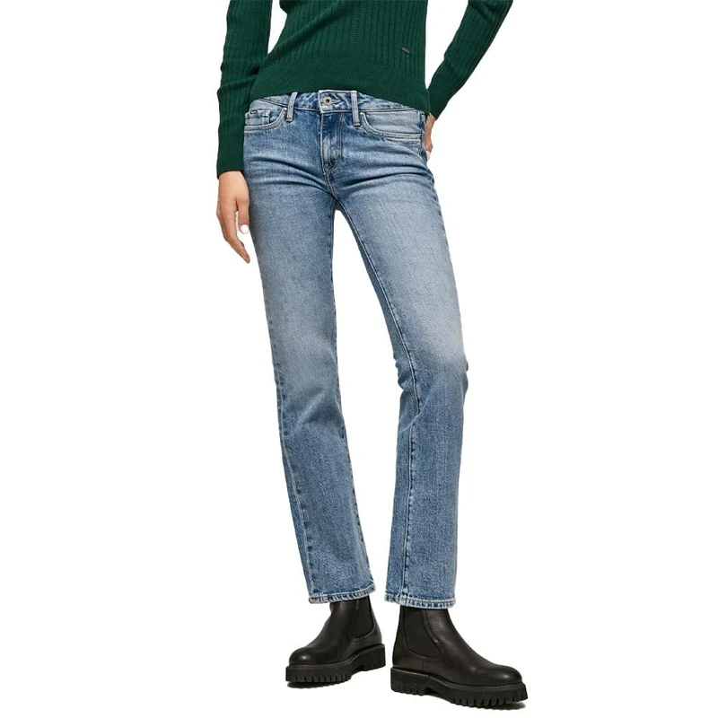 Pepe Jeans Women's Piccadilly Jeans, Blue (Denim-MH5), 33W x 32L