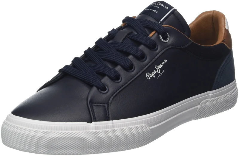 Pepe Jeans Men's Kenton Court M Sneak, Blue (Navy), 11