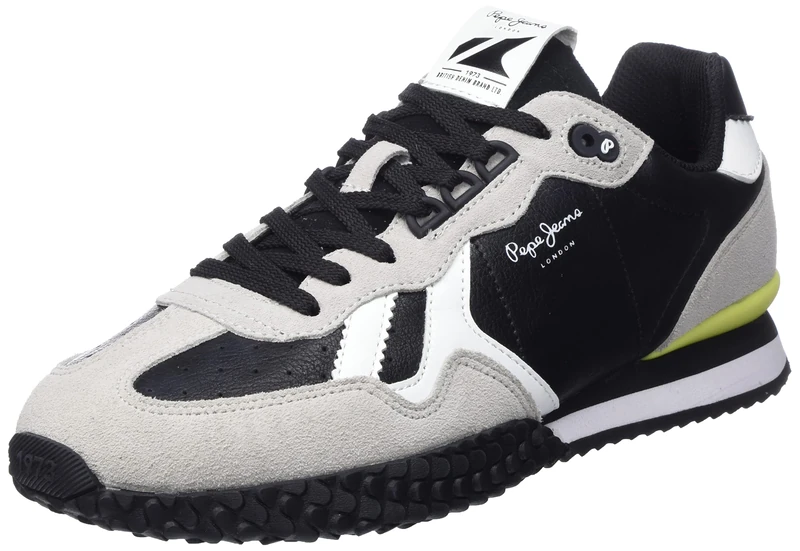 Pepe Jeans Men's Holland Serie 1 Winter Sneaker, 999BLACK, 10 UK