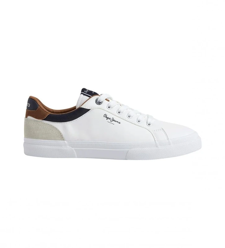 Pepe Jeans Men's Kenton Court M Sneak, White (White), 7