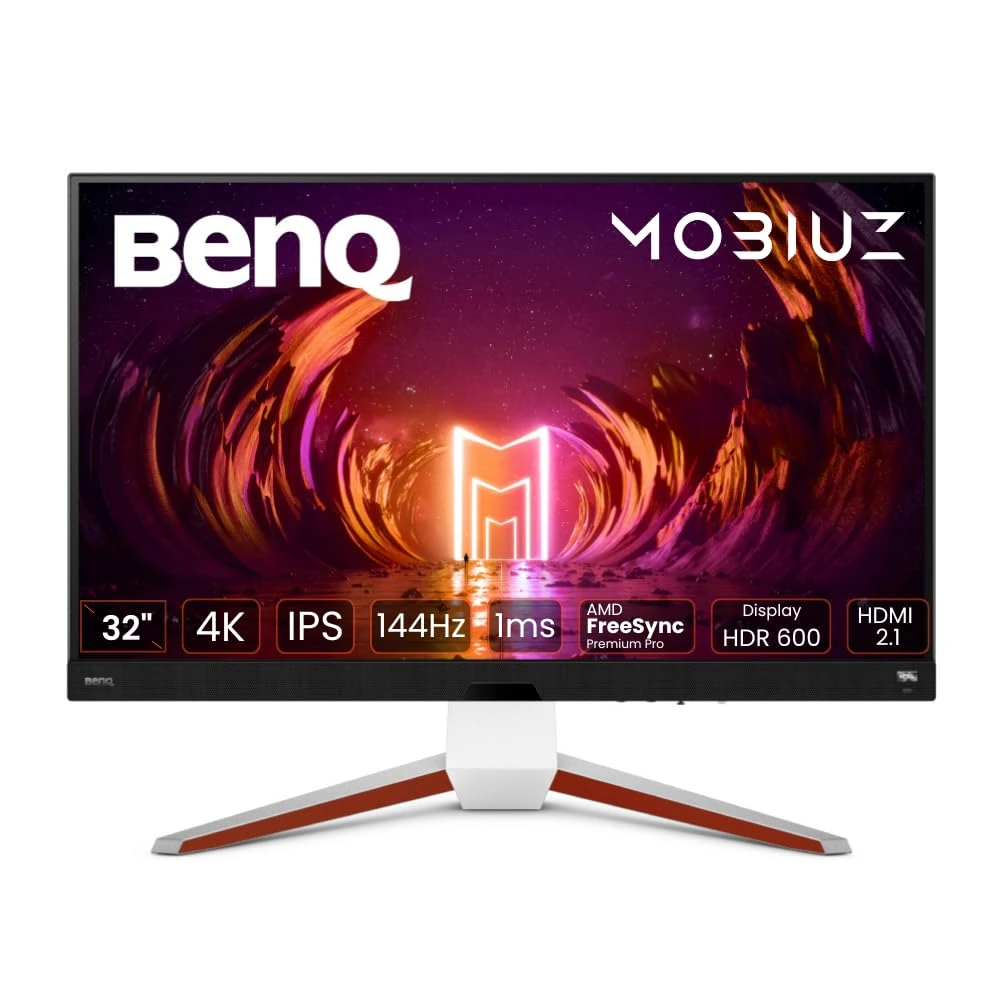 BenQ MOBIUZ EX3210U 4K Gaming Monitor (32 inch, IPS, 144 Hz, 1ms, HDR 600, HDMI 2.1, 48 Gbps full bandwidth, VRR compatible for PS5, remote control)
