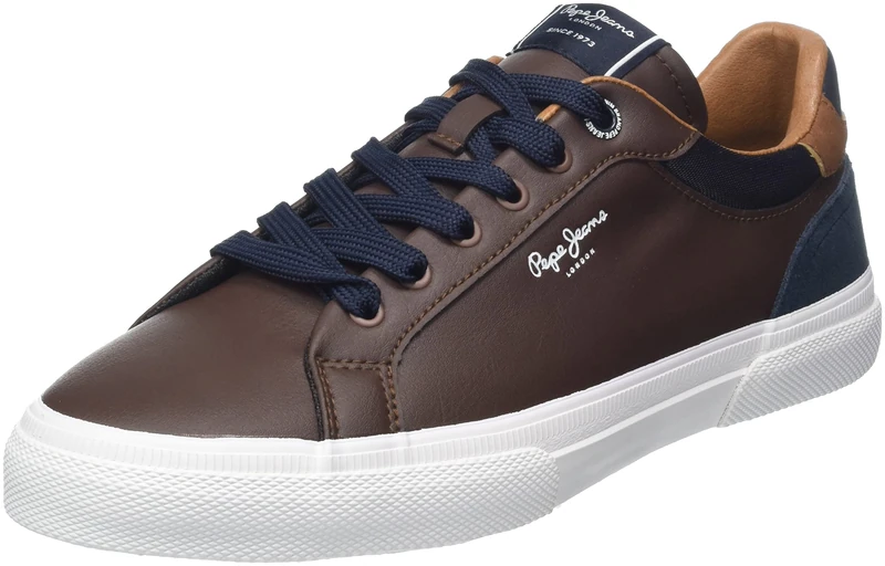 Pepe Jeans Men's Kenton Court M Sneak, Brown (Brown), 11
