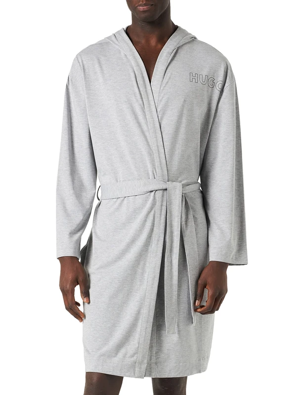 HUGO Men's Unite Nightgown Dressing Gowns, Medium Grey35, L
