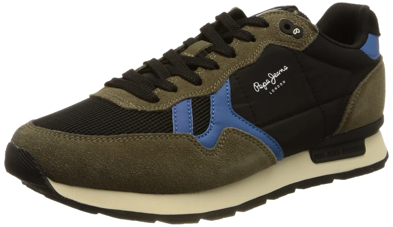 Pepe Jeans Men's Britt Man Studio Green Trainers, 878brown, 12 UK