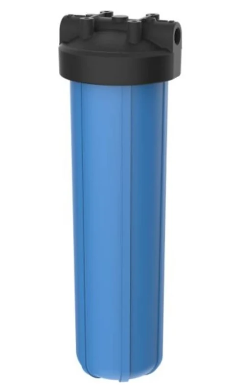 Pentair Pentek 150468 Big Blue Filter Housing, 3/4" NPT #20 Whole House Heavy Duty Water Filter Housing with High-Flow Polypropylene (HFPP) Cap, 20-Inch, Black/Blue