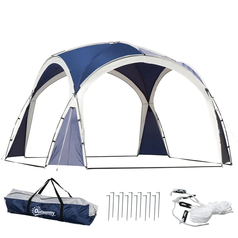 Outsunny 3.5 x 3.5M Camping Gazebo - 6-8 Person Dome Tent