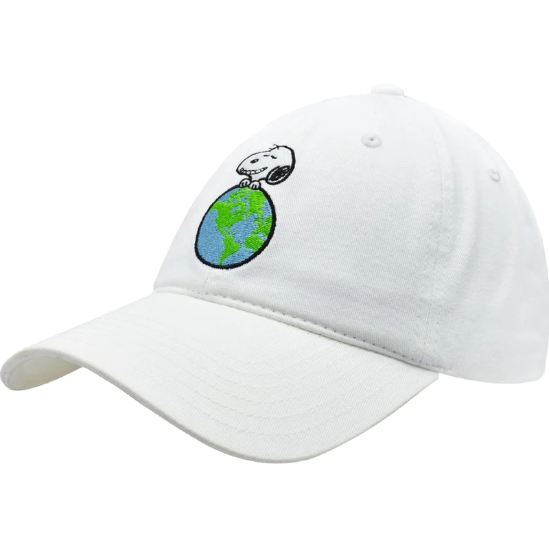 Concept One Unisex's Peanuts Snoopy Dad Hat, Adult Baseball Cap with Curved Brim, White, One Size - Image 1