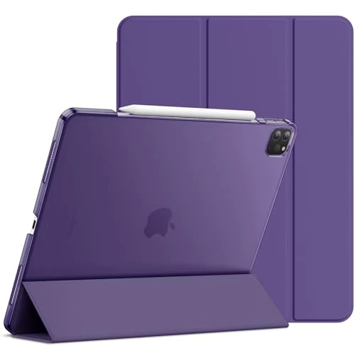 JETech Case Compatible with iPad Pro 12.9 Inch (2020/2018 Model), Compatible with Pencil, Intelligent Cover Sleep/Wake (Purple)