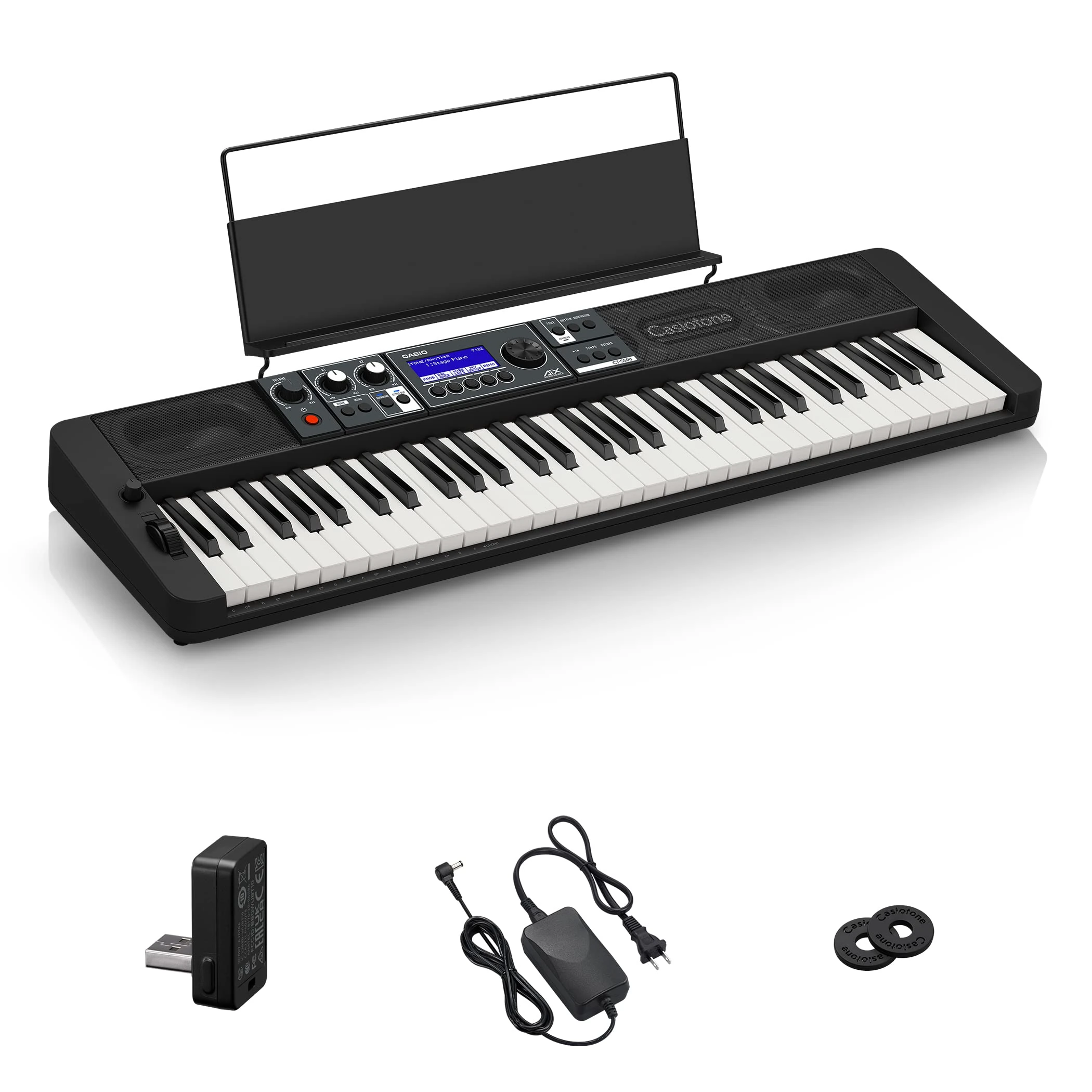 Casio CT-S500 Touch Response keyboard with Multi-track Recording, Black