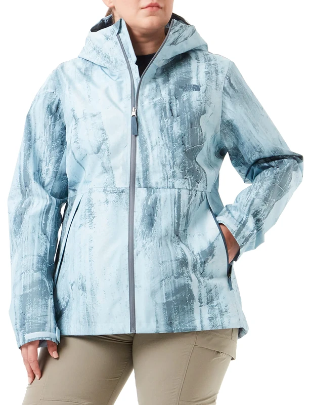 THE NORTH FACE Women's Futurelight Jacket, Beta Blue Granite Cross Print, L