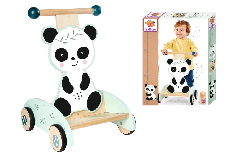 Eichhorn Panda Push Walker - High-Quality Wooden Toddler Toy