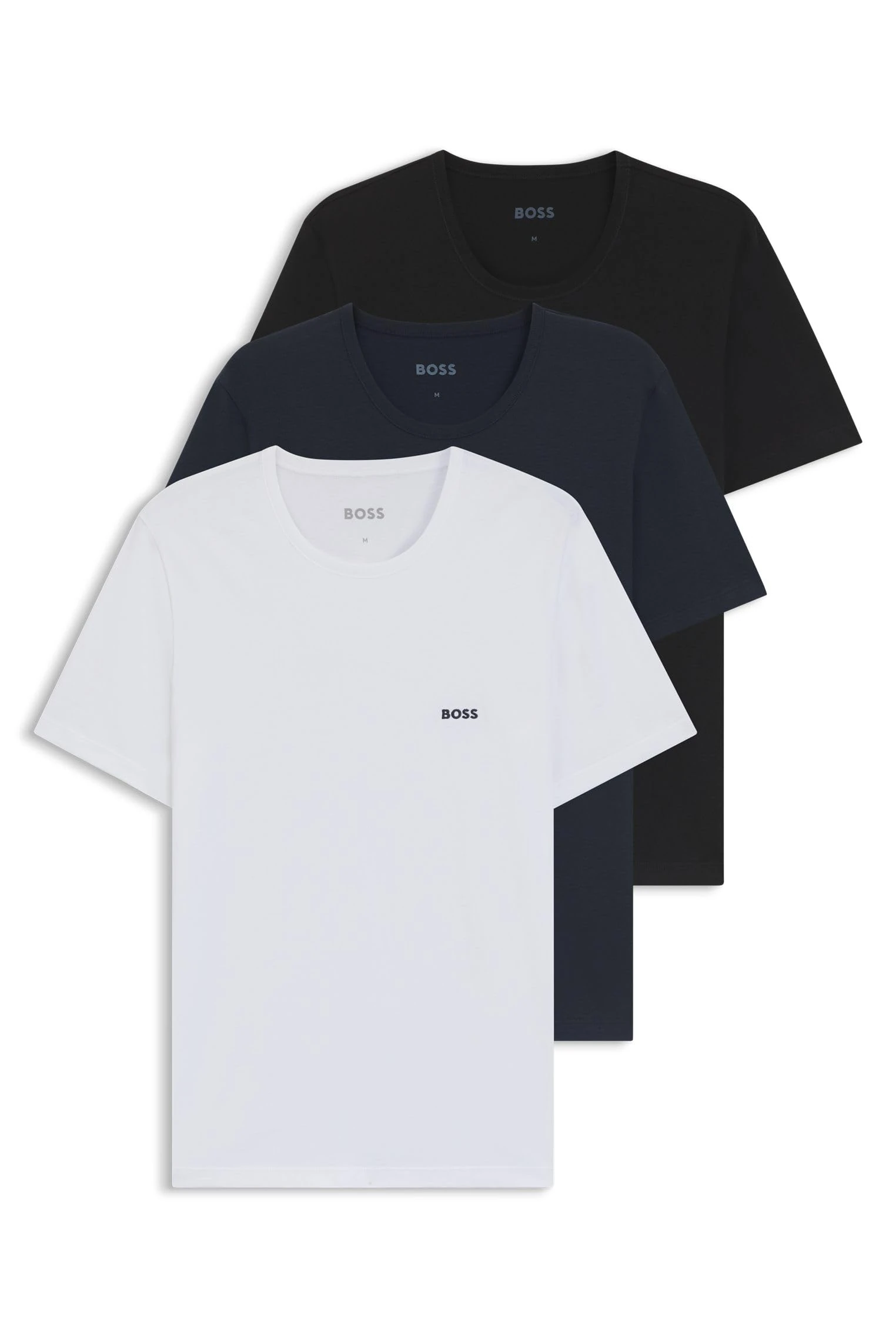 BOSS Men Pack Classic T-Shirt Black/White/Navy984 Large