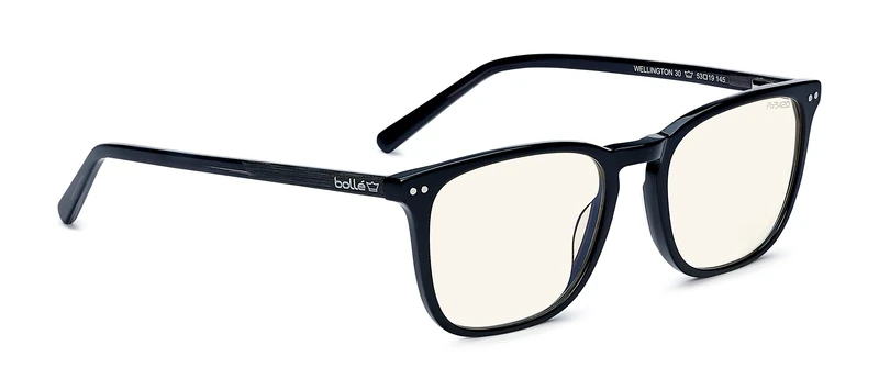 Bollé Safety PRBWELL10D WELLINGTON Reading Glasses, 2.5 Contra, Colourless PC Lens, PRB420 Technology, Blue Light Blocking, Black Acetate Frame for Unisex - Image 1