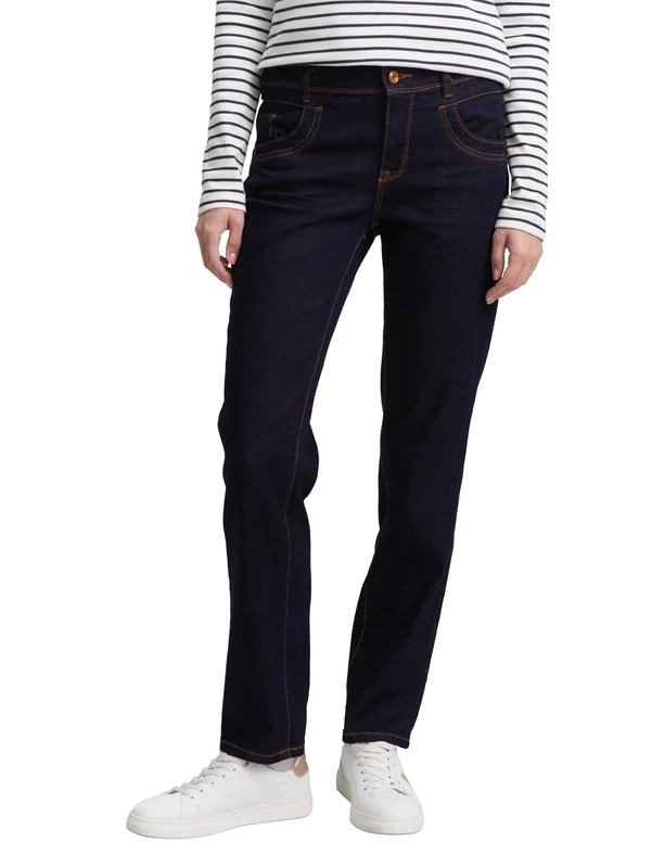 TOM TAILOR Women's 20622022 Alexa Straight Jeans, 10138 - Rinsed Blue Denim (New), 34W / 34L