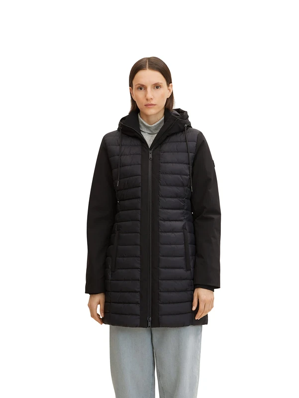 TOM TAILOR Women's 1031320 Jacket, 14482-Deep Black, XS