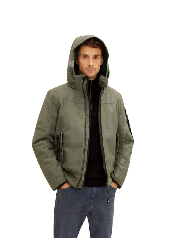 TOM TAILOR Men's 1033637 Jacket, 10415 Dusty Olive Green, XL