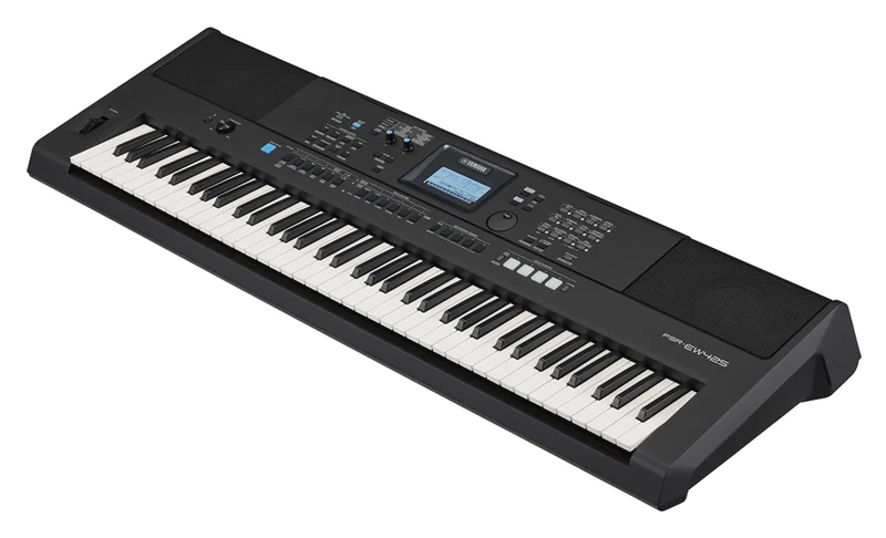 YAMAHA PSR-EW425 Digital Keyboard - Versatile, Portable Digital Keyboard with 76 Touch-Sensitive Keys, 820 voices and LCD Control Panel, in Black