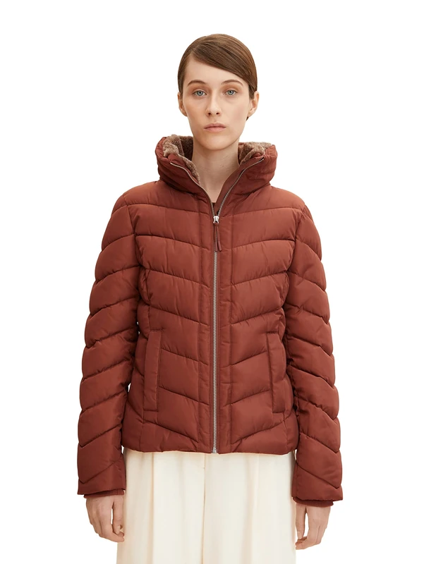 TOM TAILOR Women's 1032477 Jacket, 30041 Grounded Brown, XS