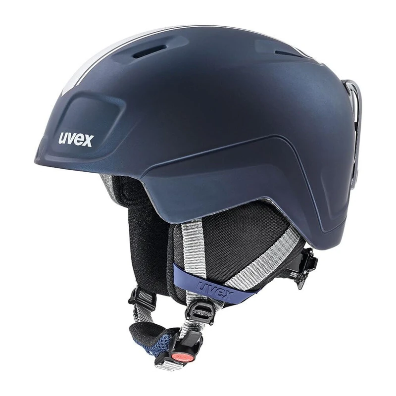 uvex Heyya Pro - Ski Helmet for Kids - Individual Fit - Optimized Ventilation - Race Midnight - Silver Matt - 54-58 cm