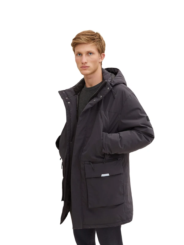 TOM TAILOR Denim Men's Artic winter parka 1032436, 29476 - Coal Grey, L