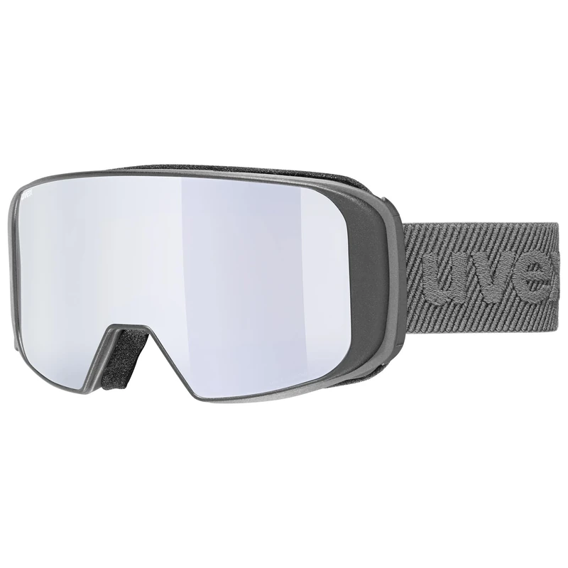 Uvex Saga TO - Ski Goggle for Men and Women - incl. Interchangeable Lenses - Optimal Frame Ventilation - Rhino Matt/Silver-LGL Clear - One Size