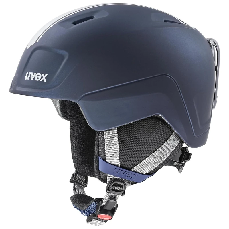 uvex Heyya Pro - Ski Helmet for Kids - Individual Fit - Optimized Ventilation - Race Midnight - Silver Matt - 51-55 cm