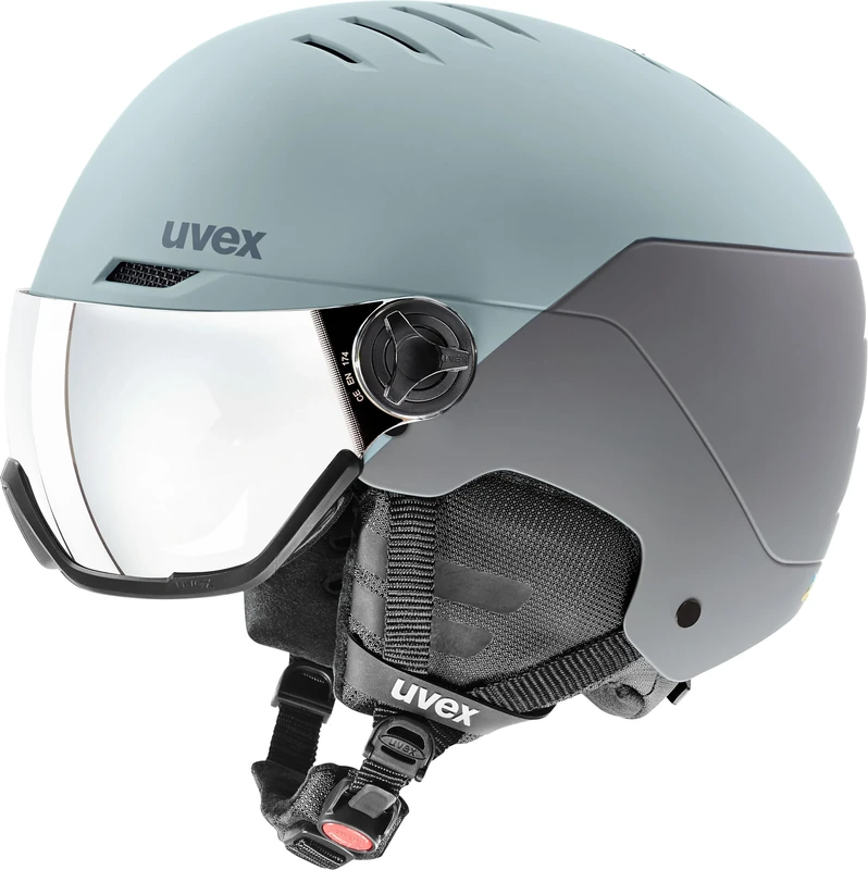 uvex Wanted Visor - Ski Helmet for Men and Women - Visor - Individual Fit - Glacier - Rhino Matt - 54-58 cm