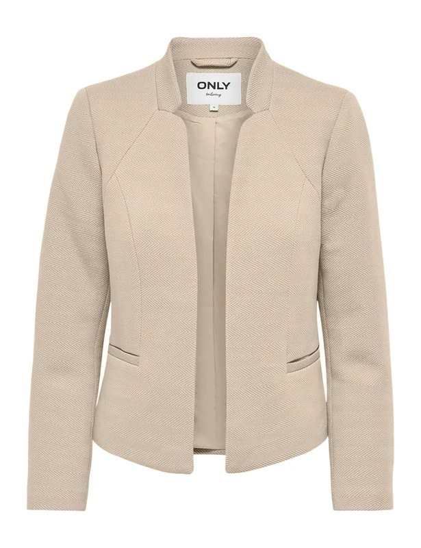 ONLY Women's ONLADDY-Linea L/S Short Blazer CC TLR, Humus/Detail:Melange, M EU