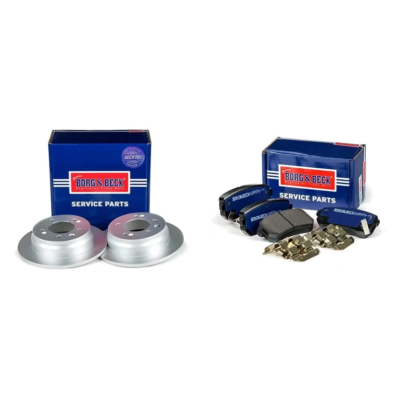Borg & Beck BBD4699 Brake Disc Pair (Rear): Hyundai i30, Kia cee'd 07- and Rear Brake Pads Fits: Hyundai ix35, Sportage 4x4 10-