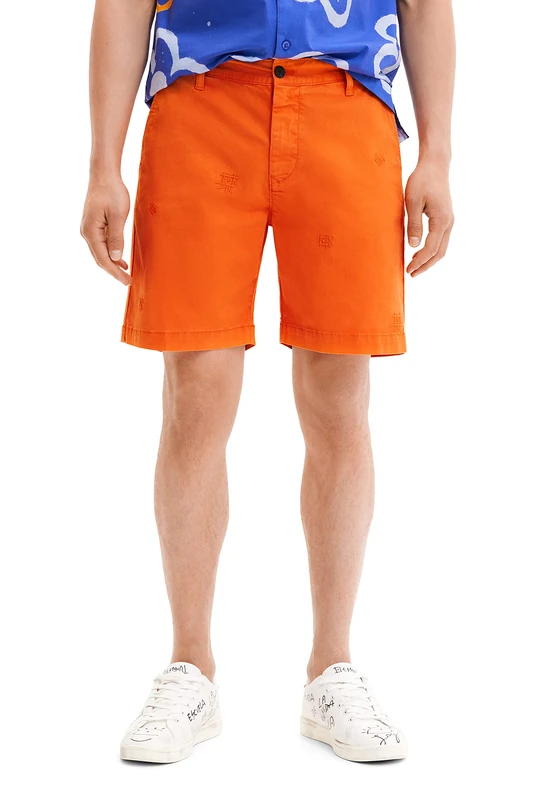 Desigual Men's Pant_SEUL, 7002 Shorts, Orange, 34