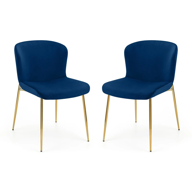 Julian Bowen Set Of 2 Harper Dining Chairs, Blue