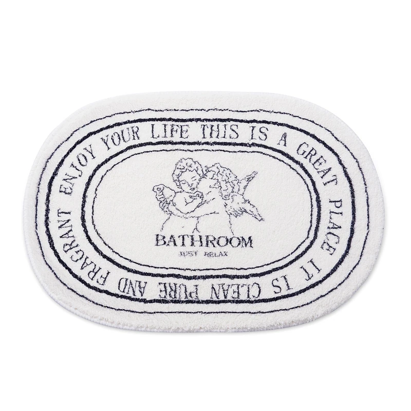 ontinny Black White Bathroom Rugs 20x32inch Soft Absorbent Cute Bath Mat for Floor, Machine Washable Non-Slip Rug Shower Toilet Tub, Decor Plush Bathmat Carpets