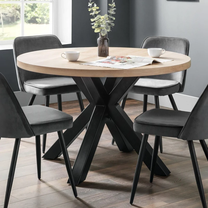 Julian Bowen Berwick Round Table, Oak & Black