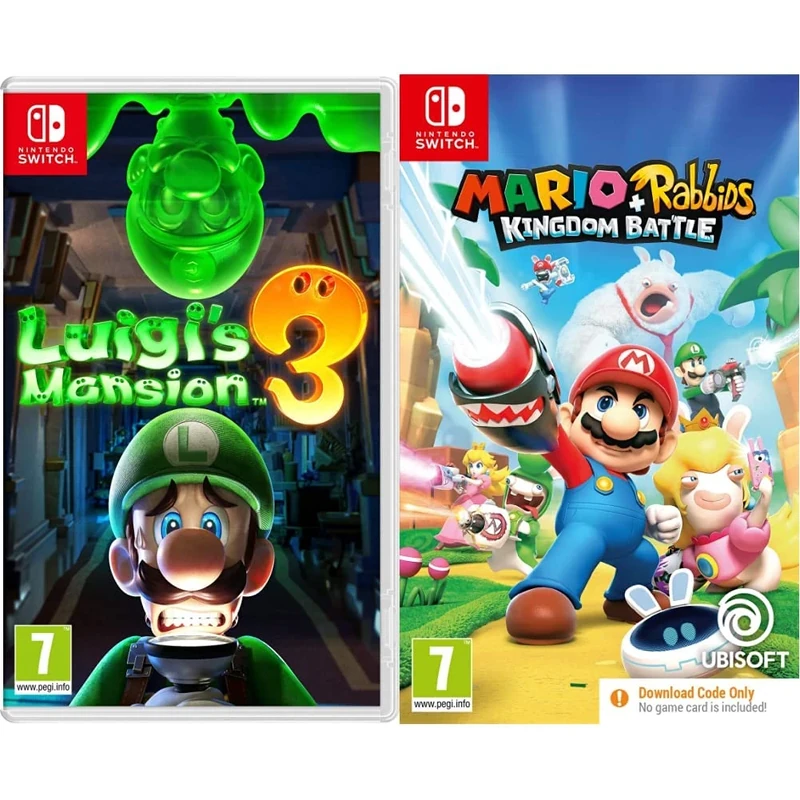 Luigi's Mansion 3 Standard Edition (Nintendo Switch) + Mario + Rabbids Kingdom Battle (Code in Box) (Nintendo Switch)