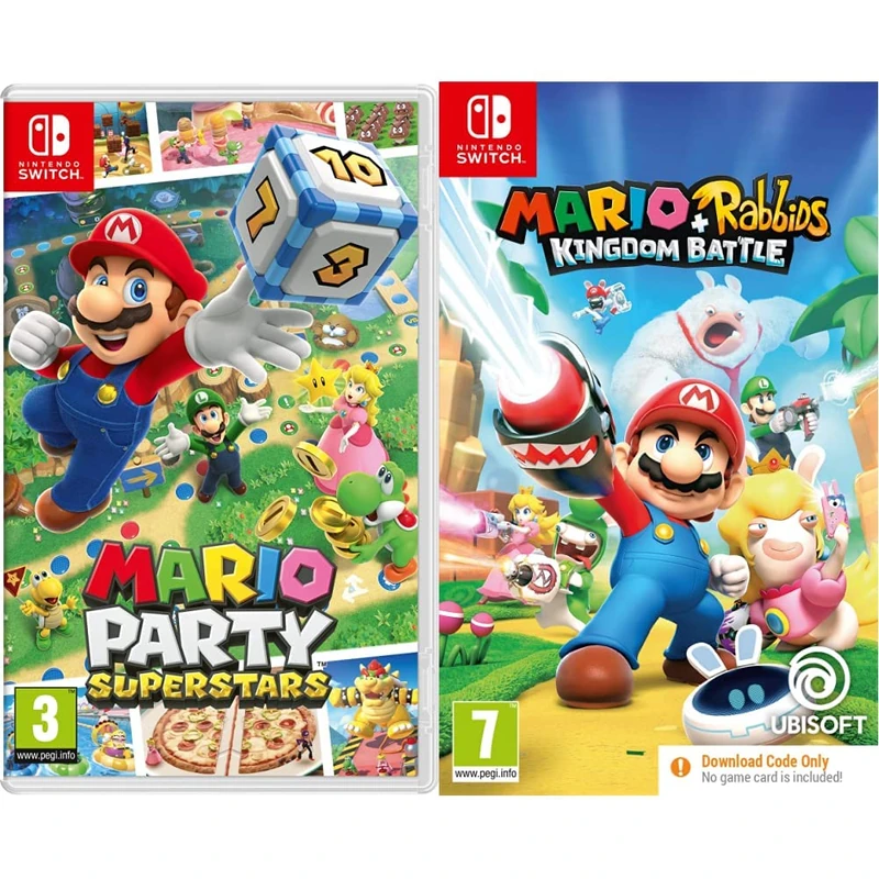 Mario Party Superstars (Nintendo Switch) + Mario + Rabbids Kingdom Battle (Code in Box) (Nintendo Switch)