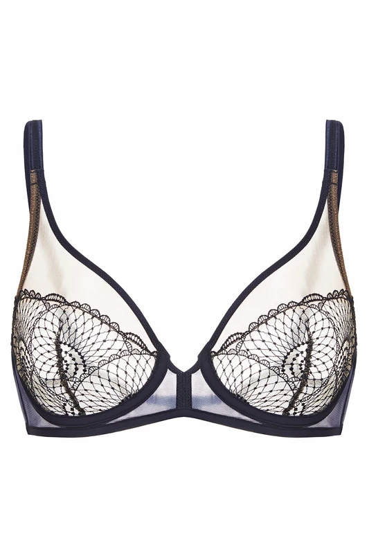 Simone Perele Women's Reflet Bra, Midnight, 38C