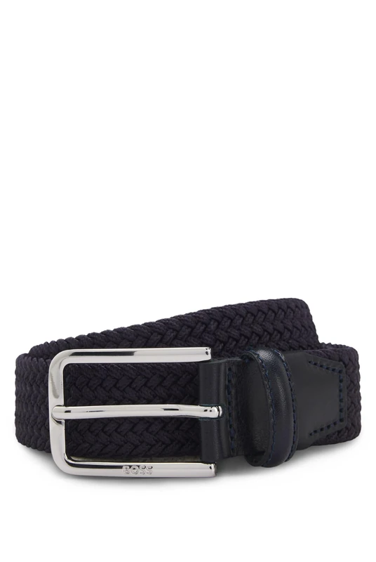 BOSS Mens Clorio Sz30 Woven belt with leather facings - Image 1