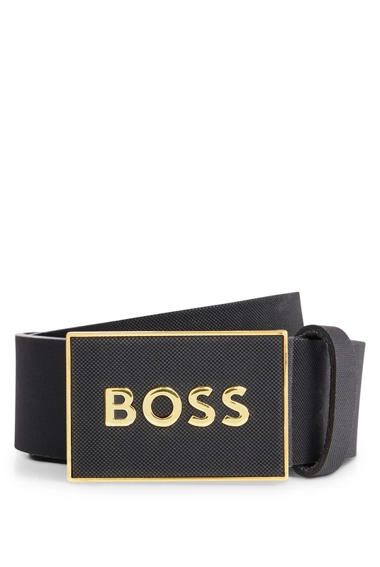 BOSS Unisex Belt Black/Gold 80